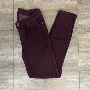 Paige Purple Denim Skinny Jeans